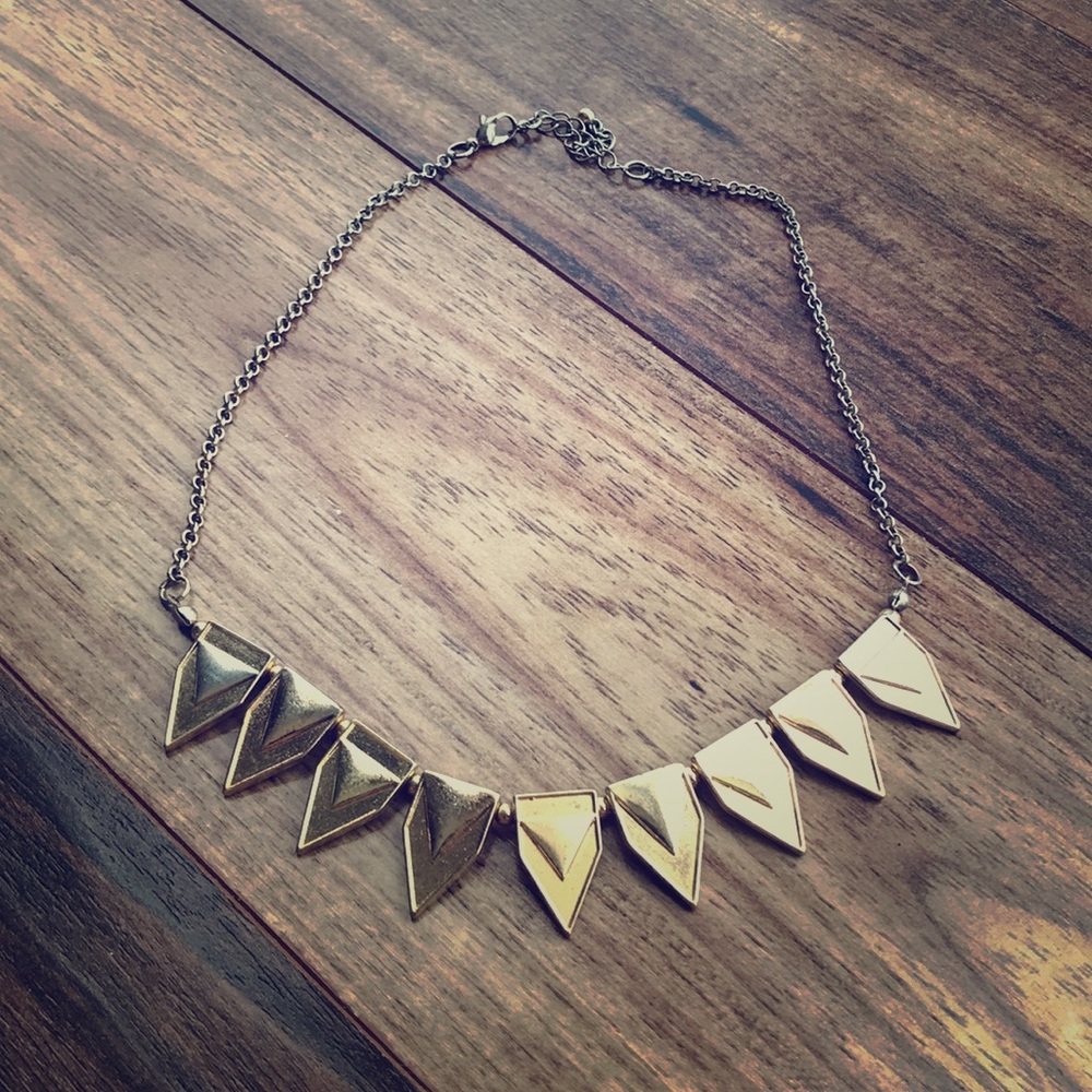 Gold accent necklace.